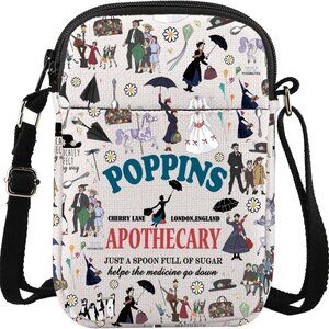 Mary Musical Movies Inspired Canvas Crossbody Bag with Adjustable Strap